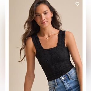 Altard state Black Textured Women's Top